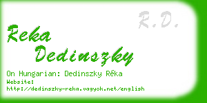 reka dedinszky business card
